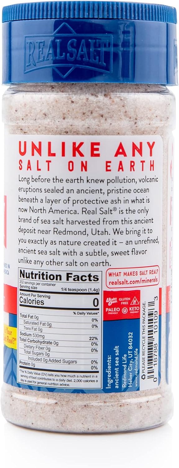 Redmond Real Salt - Ancient Fine Sea Salt Shaker 10 Oz