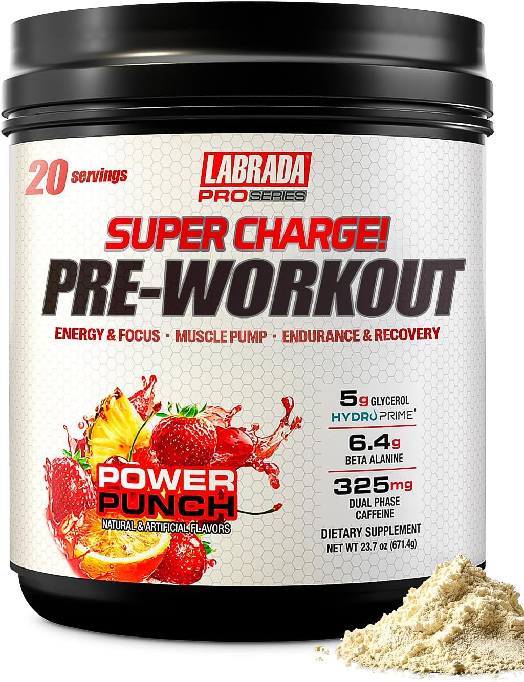 Labrada Pro Series Super Charge Pre-Workout Powder 680g - 20 servings