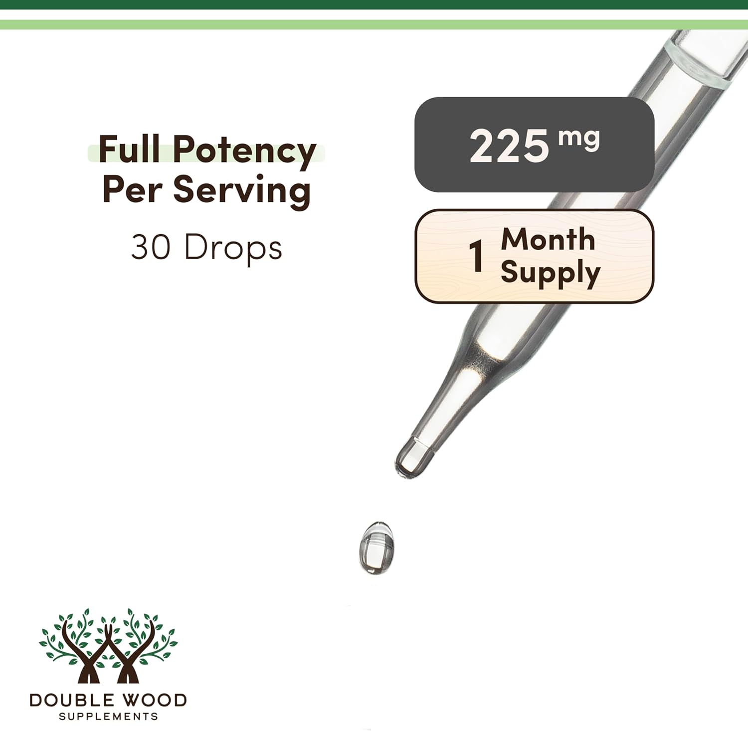 Double Wood Supplements Vitamin D3 + K2 5000 IU Liquid Drops 30 serving