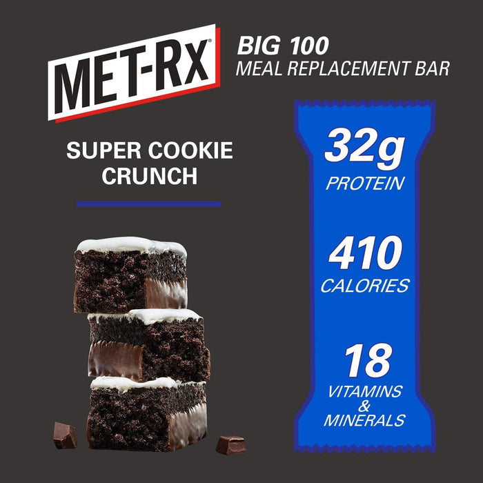 MET-Rx Big 100 Meal Replacement Protein Bar, (Pack of 9)