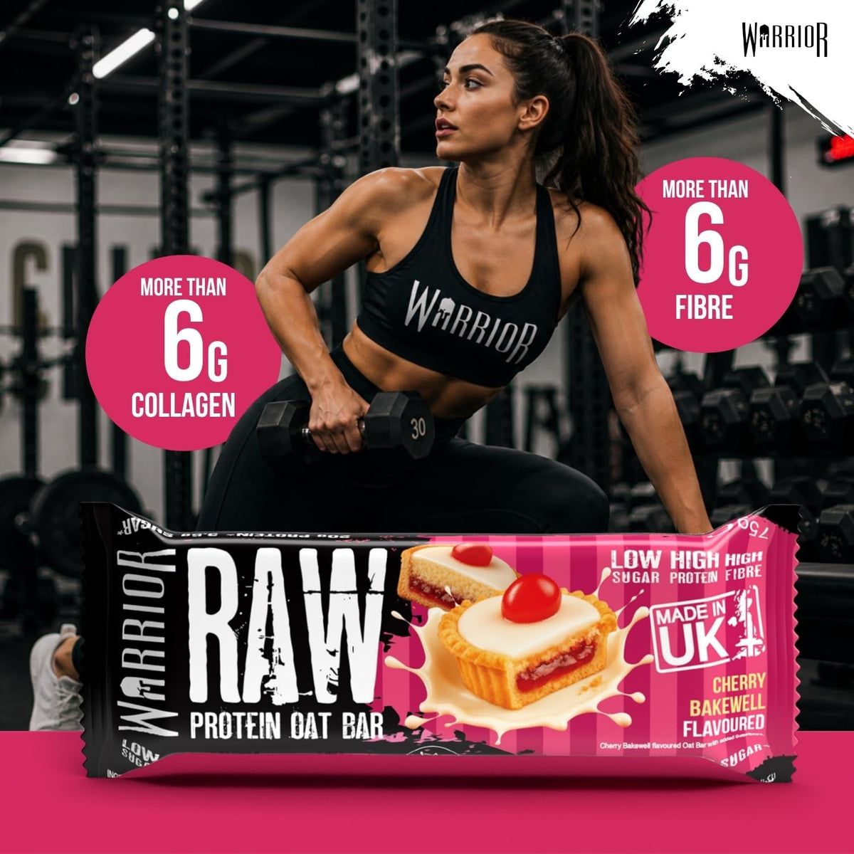 Warrior RAW Protein Bars 75g - Pack of 12
