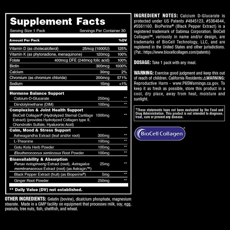 Universal Nutrition Animal Power Balance – Women's Alpha F Comprehensive Formula, 30 Packets