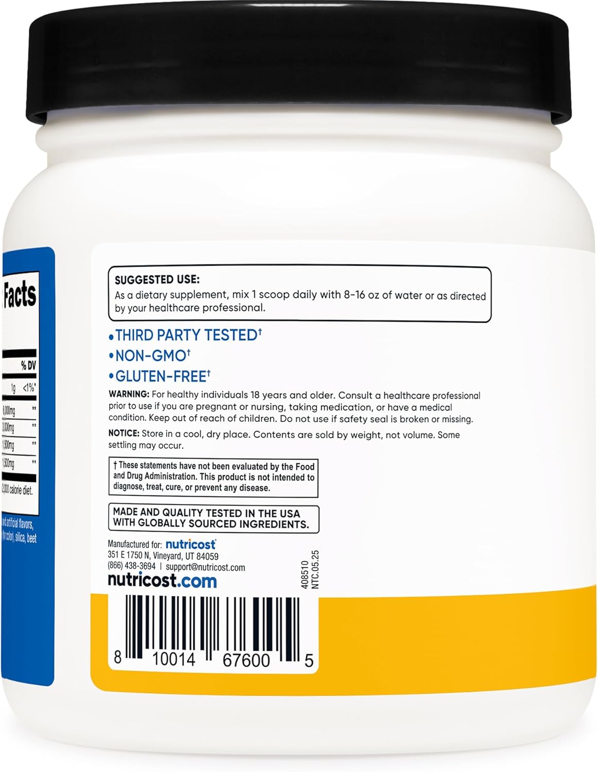 Nutricost BCAA Powder 60 Servings - Orange Mango