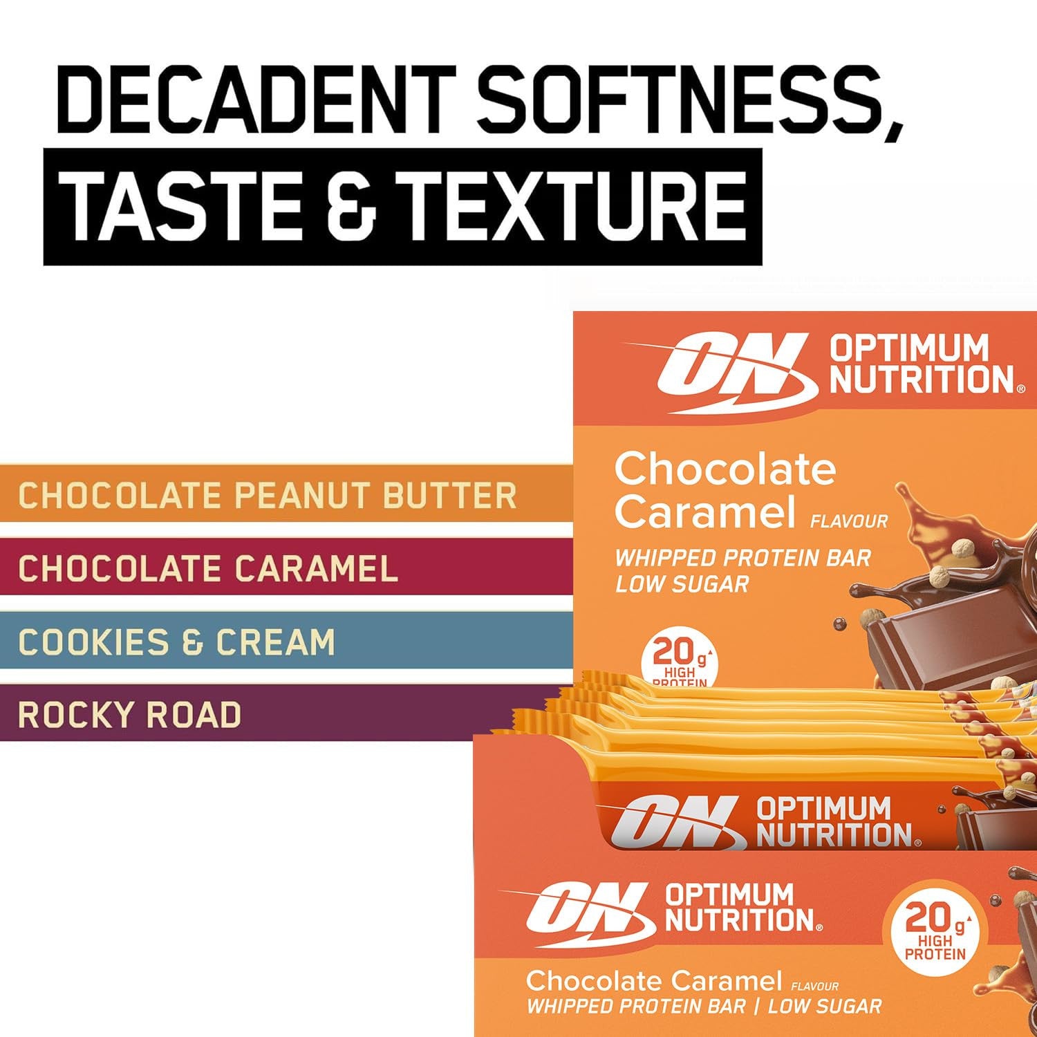 Optimum Nutrition Whipped Protein Bars 60g - Pack of 10