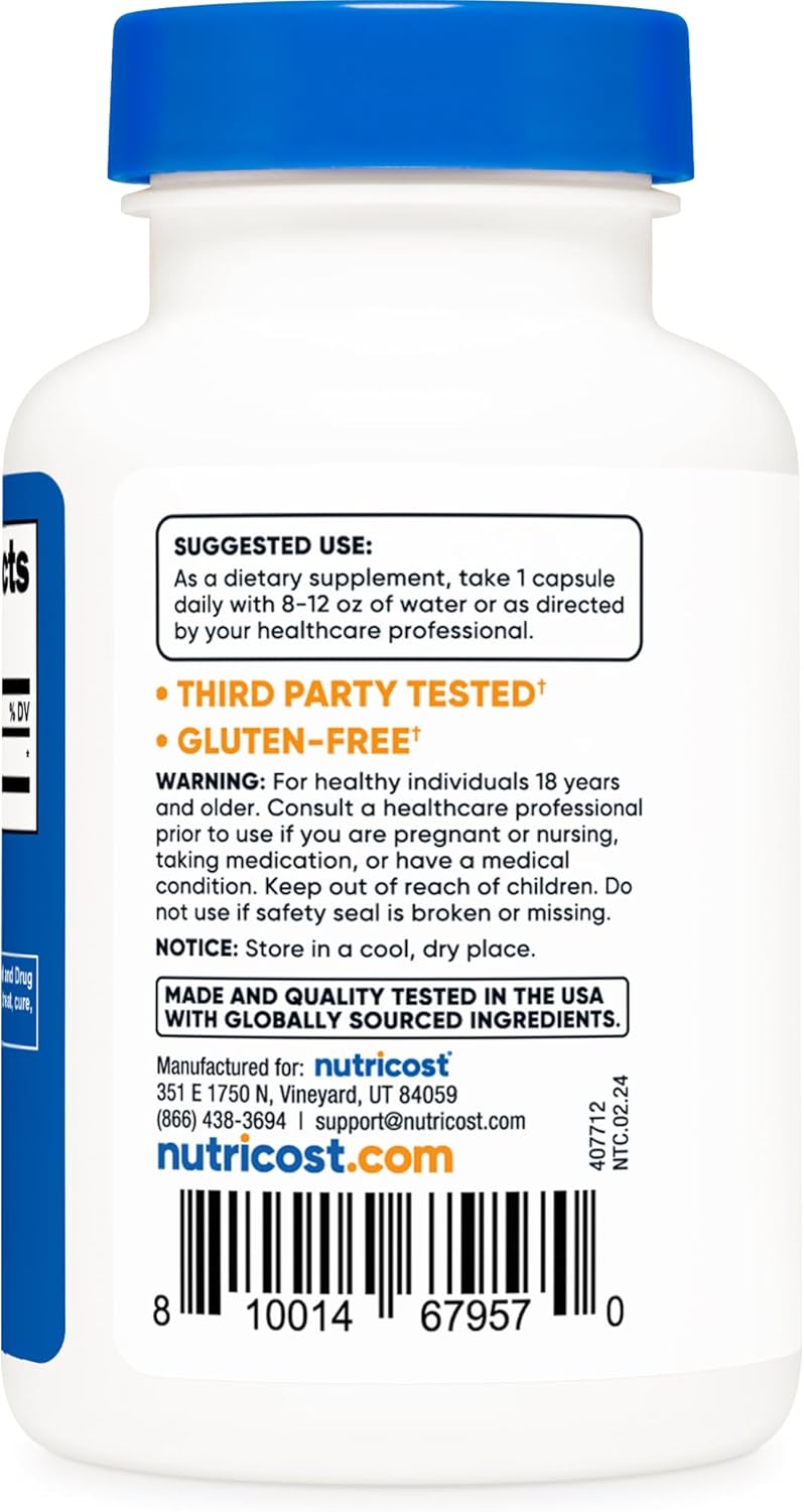 Nutricost Yohimbine HCl 5mg Capsules - Gluten Free and Non-GMO