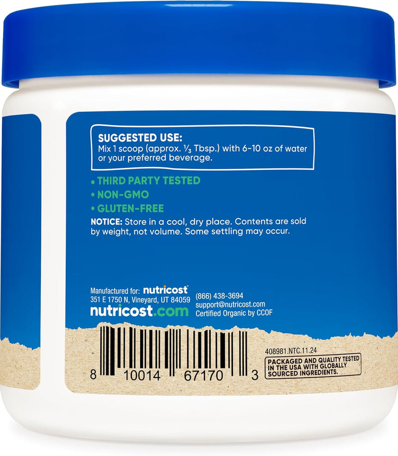 Nutricost Organic Blueberry Powder 227g - Pure, Gluten Free, Non-GMO, from Whole Freeze-Dried Organic Blueberries