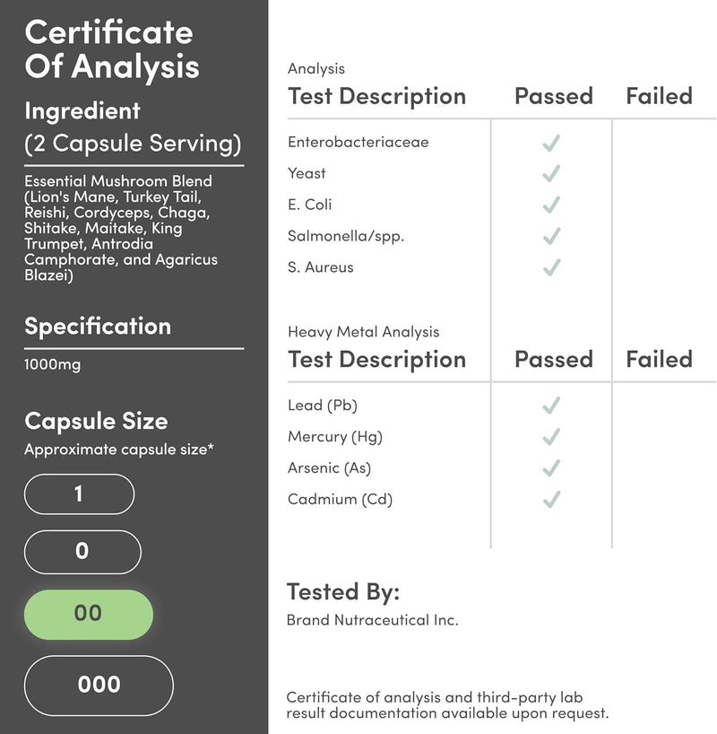 Double Wood Supplements Mushroom Max 1000mg - 120 Capsules