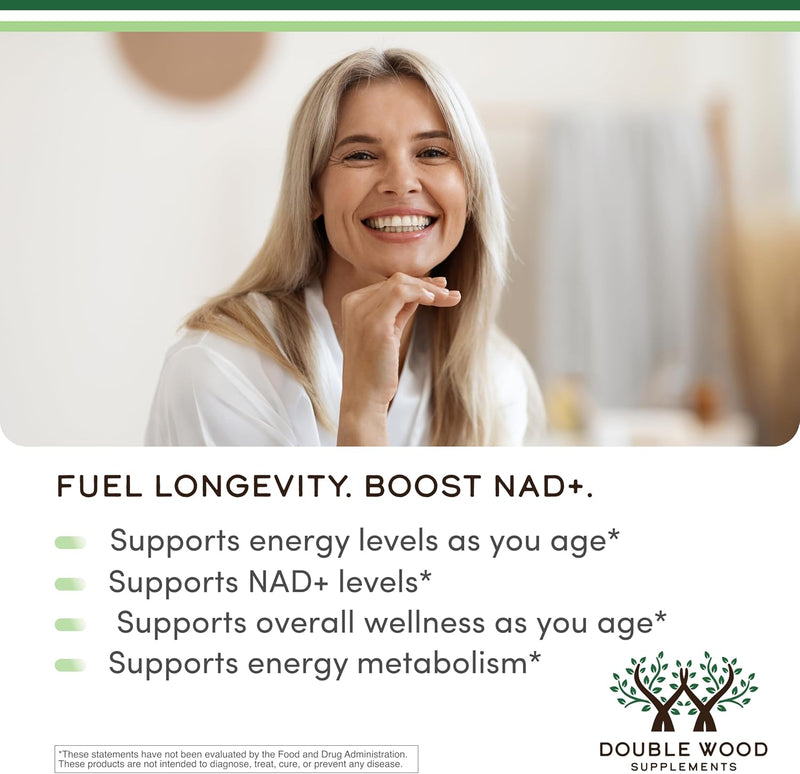 Double Wood Supplements Nicotinamide Mononucleotide (NMN) 250mg - 60 Capsules
