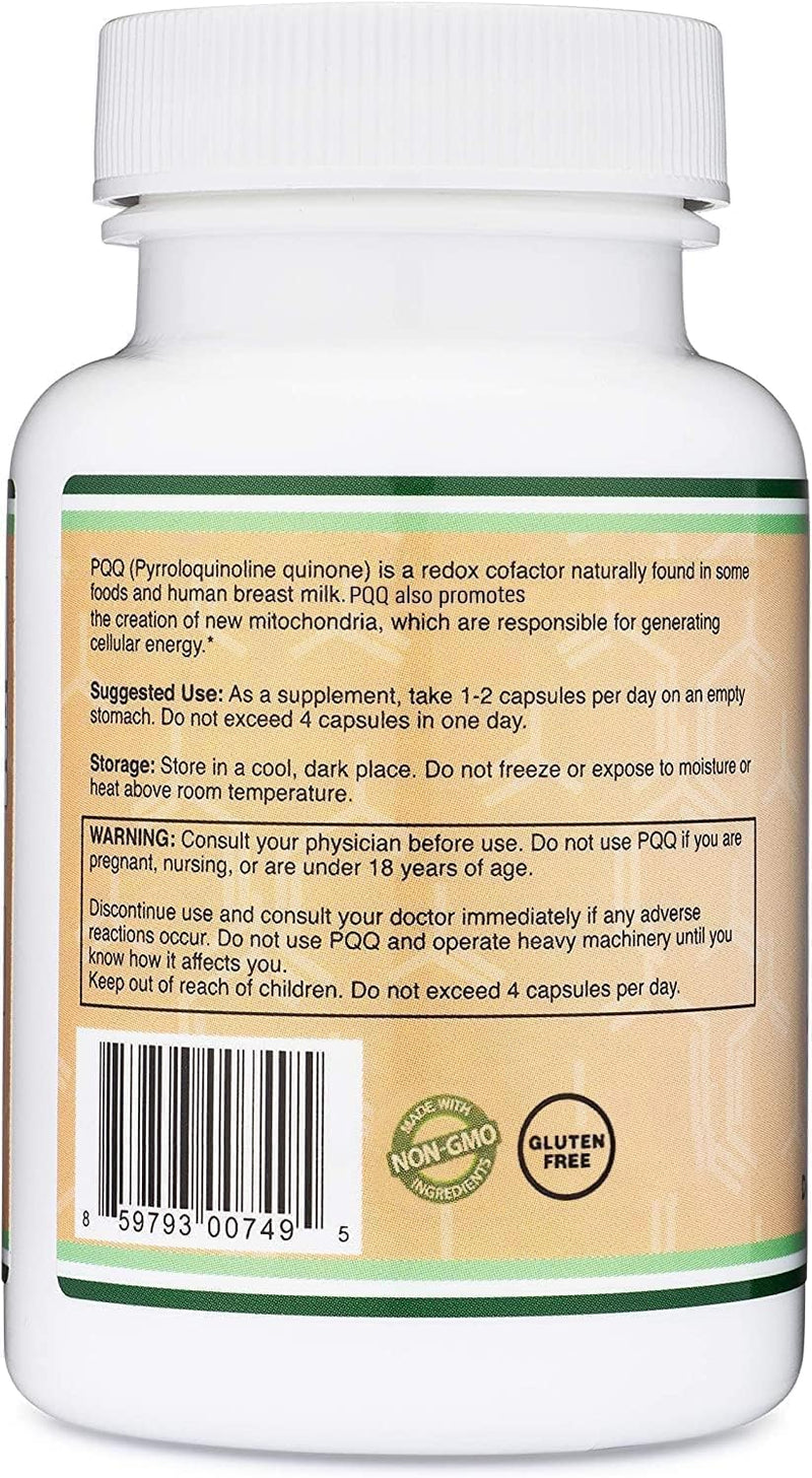 Double Wood Supplements PQQ 20mg - 60 Capsules