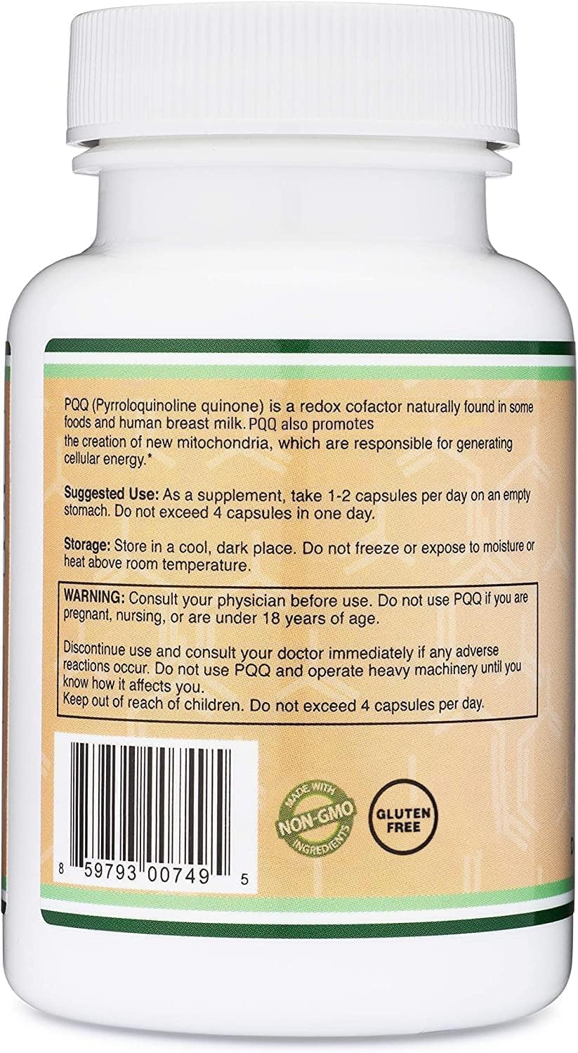 Double Wood Supplements PQQ 20mg - 60 Capsules