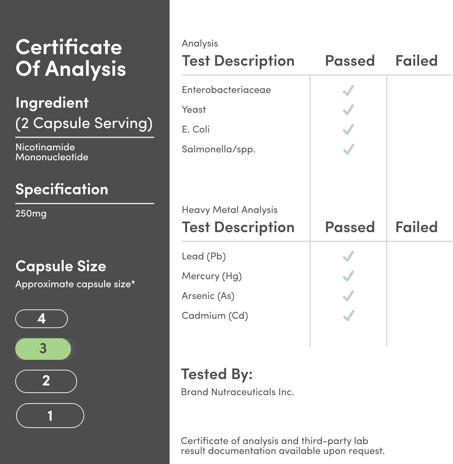 Double Wood Supplements Nicotinamide Mononucleotide (NMN) 250mg - 60 Capsules