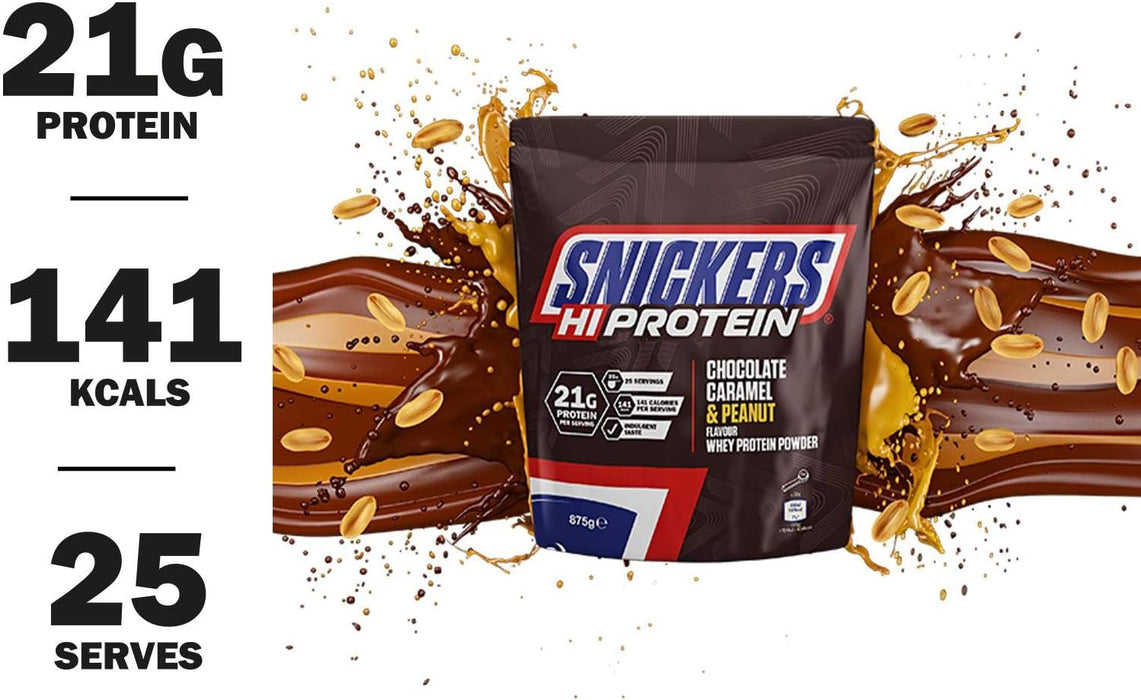 Snickers Chocolate, Caramel & Peanut Flavor Whey Protein Shake Powder 480g