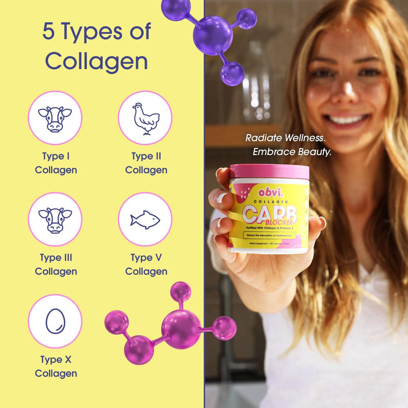 Obvi Guilt-Free Carb Blocker 120 Capsules, 30 Servings -  Supports Fitness Goals, Carb Absorption Blocker with White Kidney Bean Extract