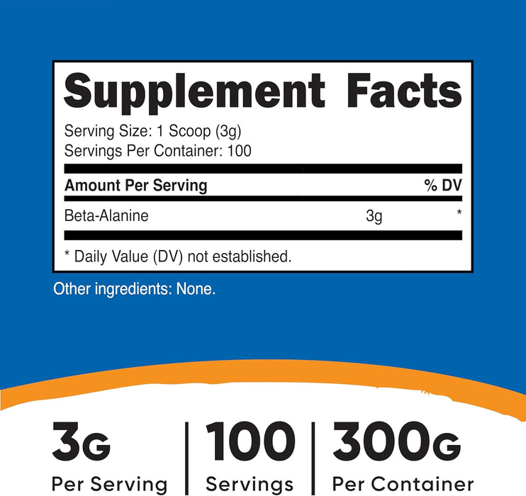 Nutricost Beta Alanine Powder - 3 Grams Per Serving