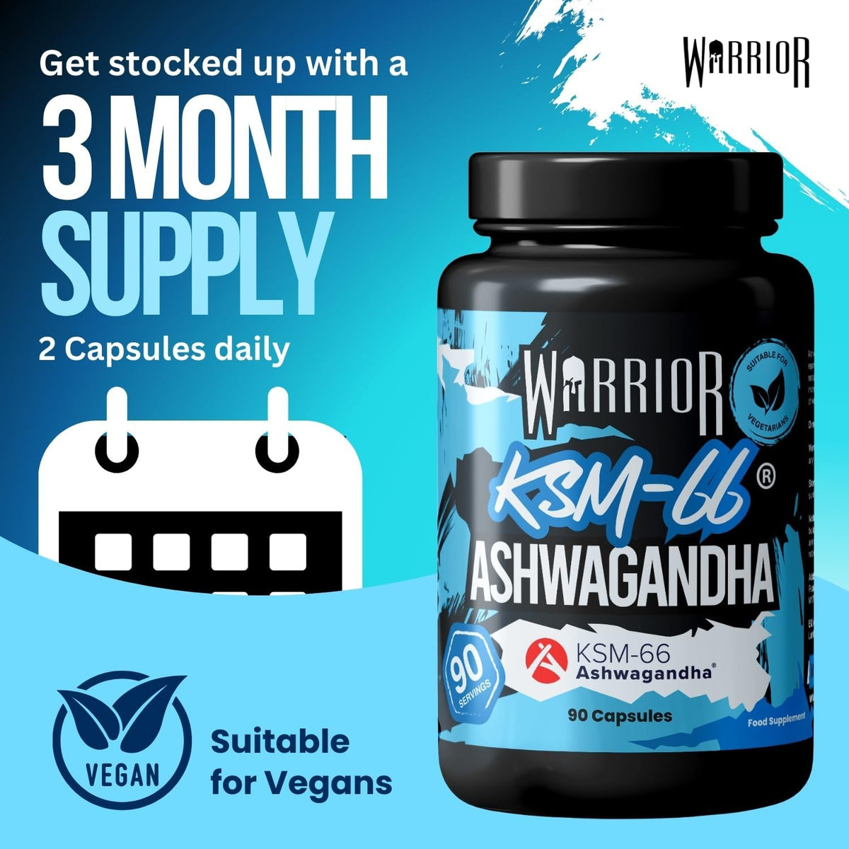 Warrior Ashwagandha KSM-66 300mg - 90 Capsules