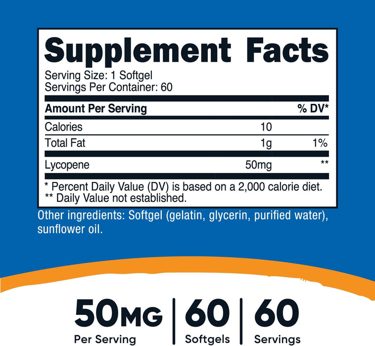 Nutricost Lycopene 50mg, 60 softgels