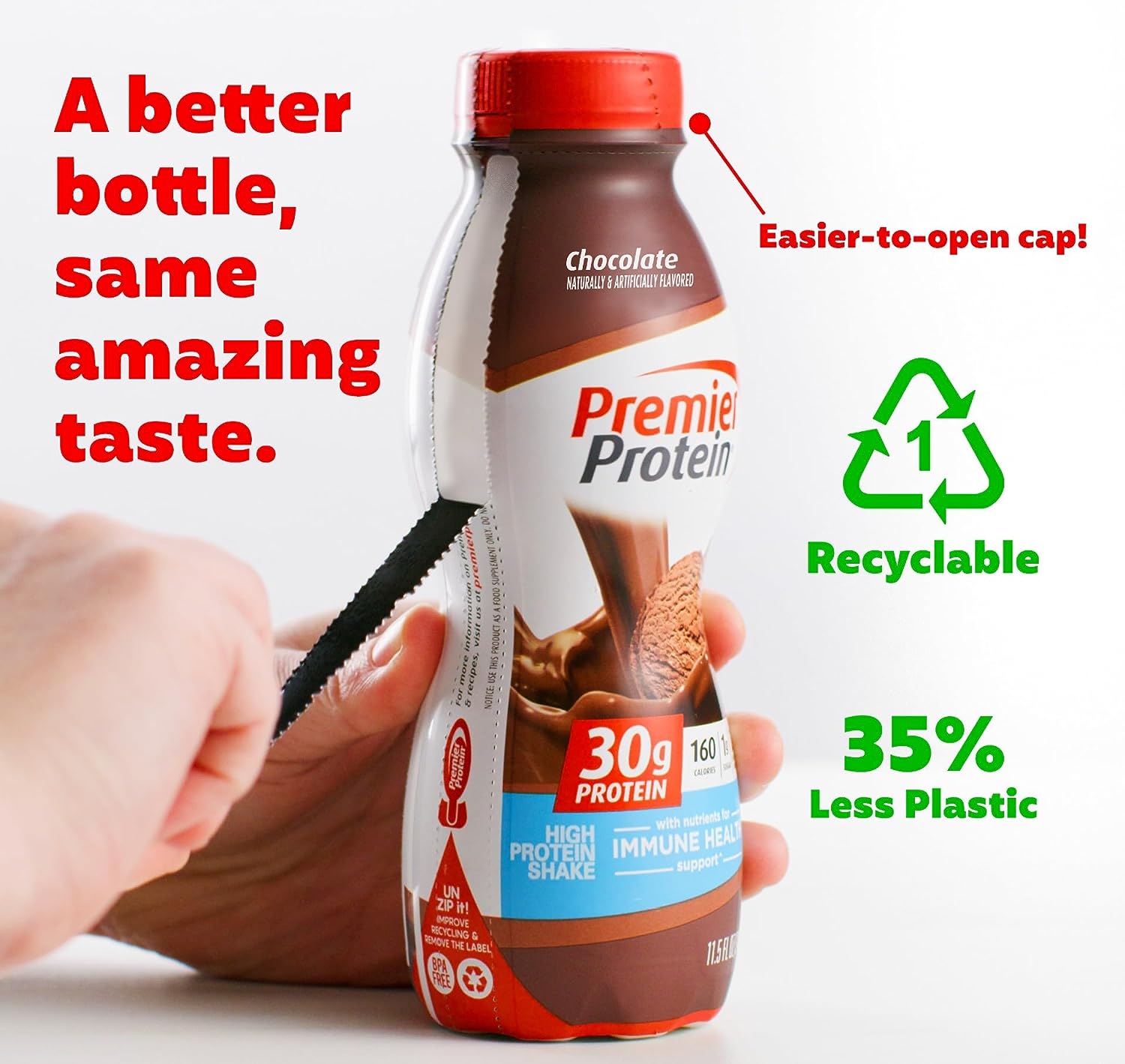 Premier Protein Shake 11.5oz (Pack of 12) - 30g Protein, 1g Sugar, 24 Vitamins & Minerals, Nutrients to Support Immune Health