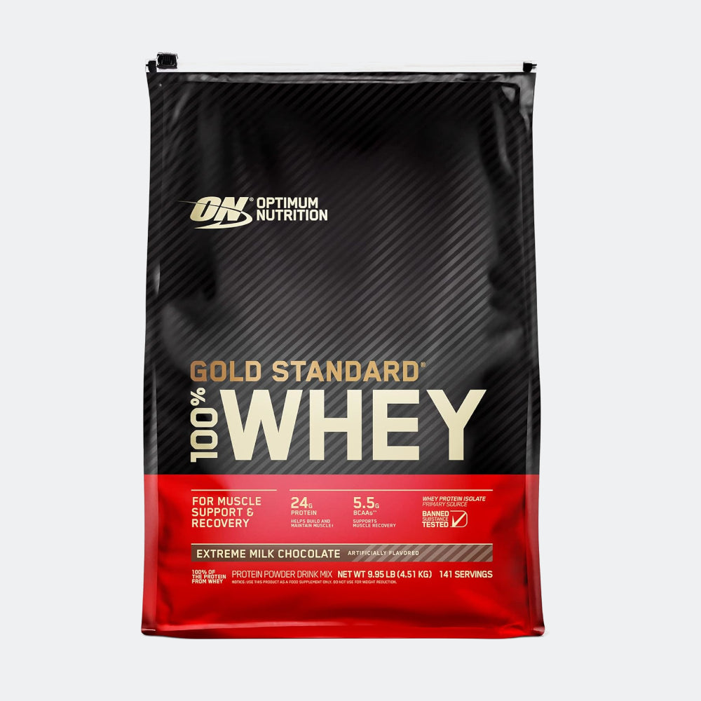 Optimum Nutrition 100% Gold Standard Whey + Blender Stainless Steel Shaker Bottle