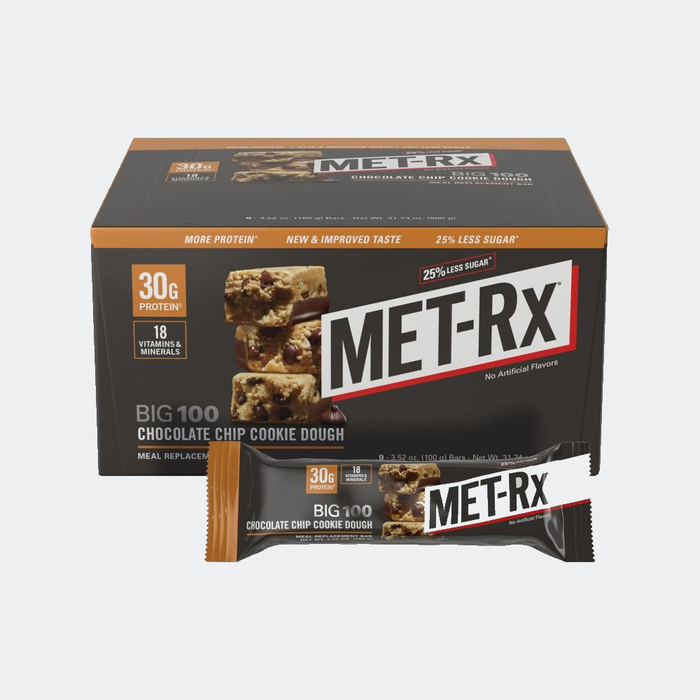 MET-Rx Big 100 Meal Replacement Protein Bar, (Pack of 9)