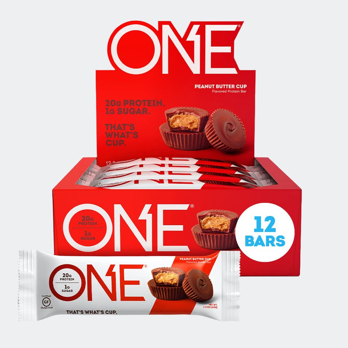 One Brand ONE Bar with 20g Protein, Gluten-Free, 2.12 Oz, Pack of 12