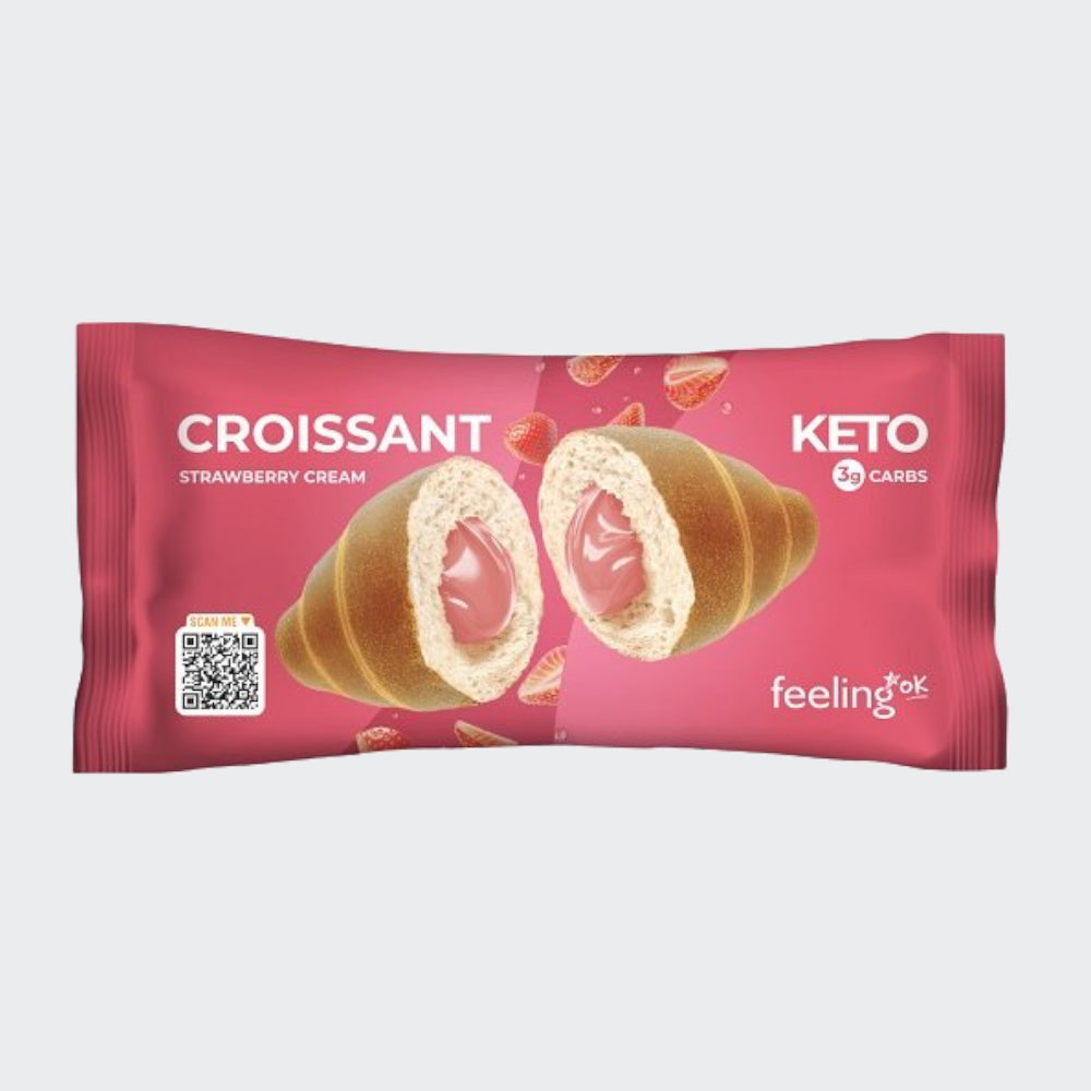 Feeling Ok Cream Filled Protein Croissant 50g - Keto Friendly