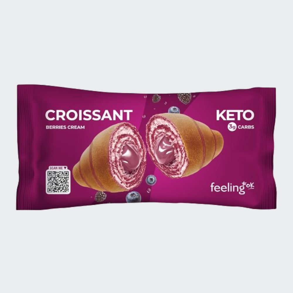 Feeling Ok Cream Filled Protein Croissant 50g - Keto Friendly