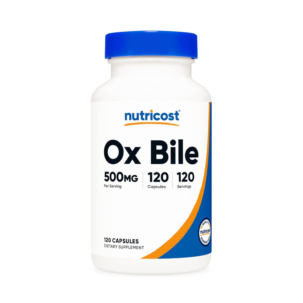 Nutricost Ox Bile Capsules 500mg Per Serving, 120 Capsules - Gluten Free & Non-GMO