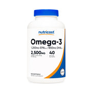 Nutricost Omega 3 Fish Oil 2500mg - 120 Softgels