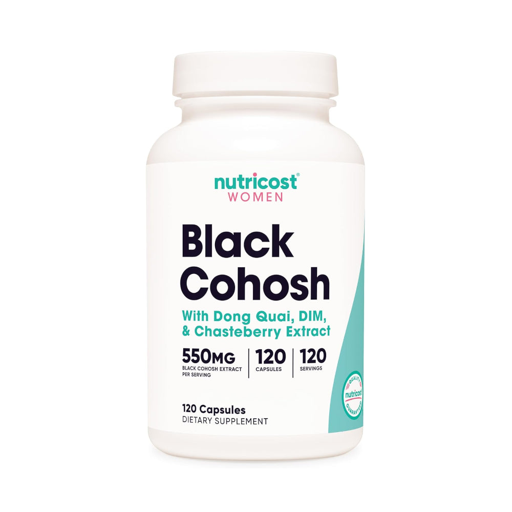 Nutricost Black Cohosh for Women 660mg, 120 Capsules - with Don Quai, DIM, and Chaste Berry, Veggie Caps, Non-GMO, Gluten Free