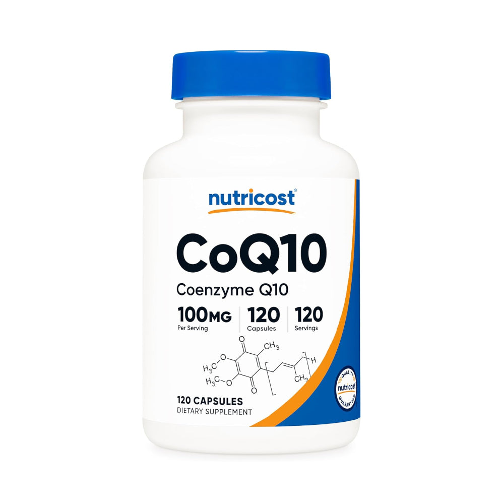 Nutricost CoQ10 100mg, 120 Vegetarian Capsules - High Absorption, Vegetarian, Non-GMO, Coenzyme Q10