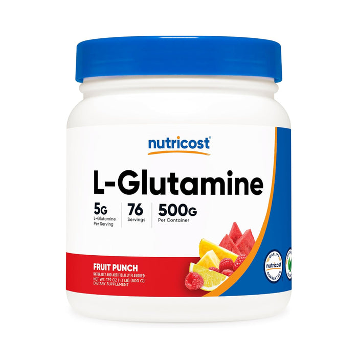 Nutricost L-Glutamine Powder 500g - Gluten Free & Non-GMO, 100 Servings