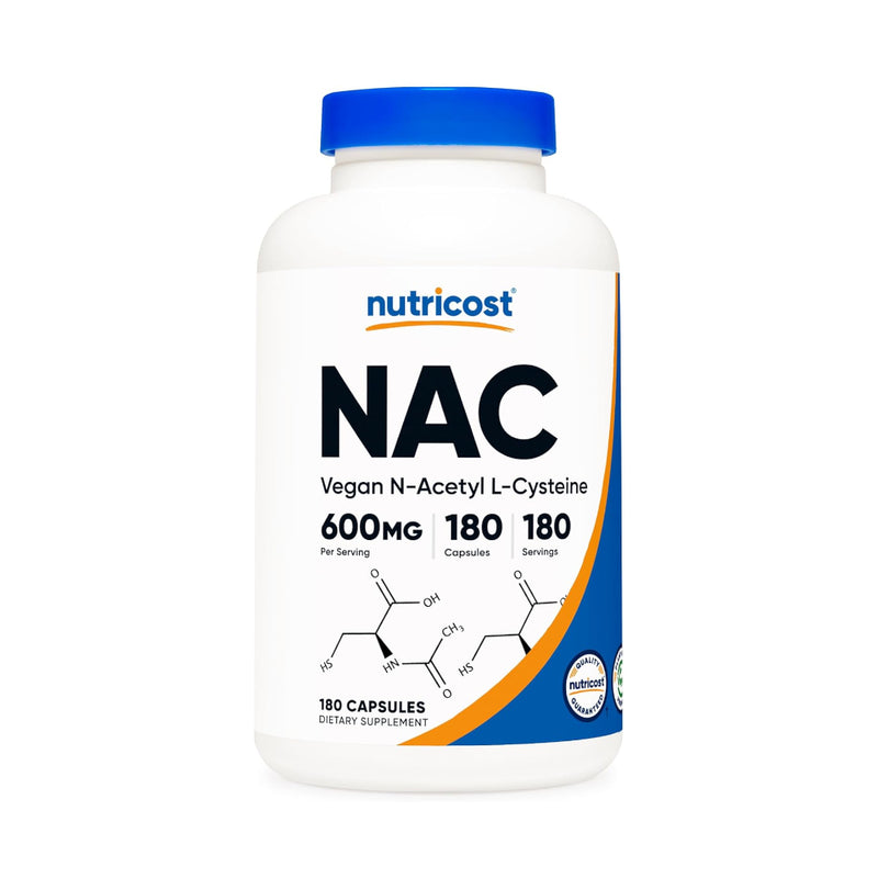 Nutricost N-Acetyl L-Cysteine (NAC) 600mg - Non-GMO, Gluten Free, Vegetarian Caps