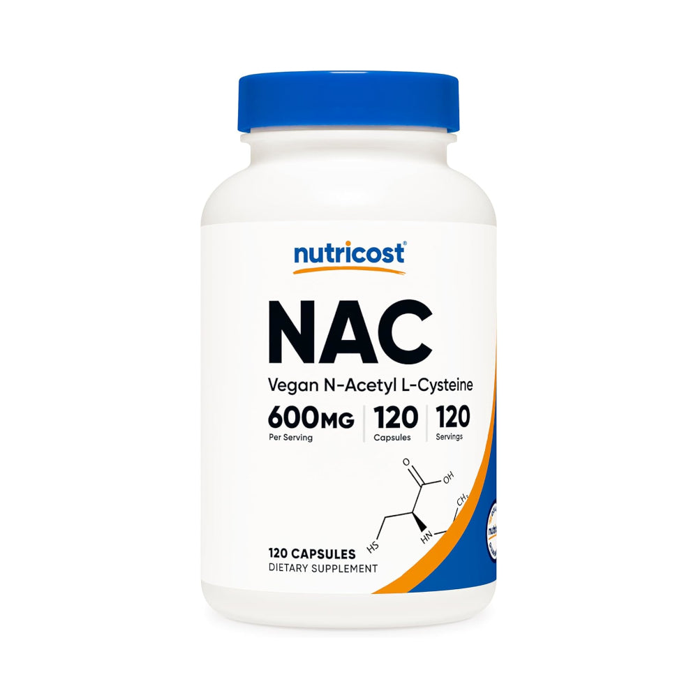 Nutricost N-Acetyl L-Cysteine (NAC) 600mg - Non-GMO, Gluten Free, Vegetarian Caps