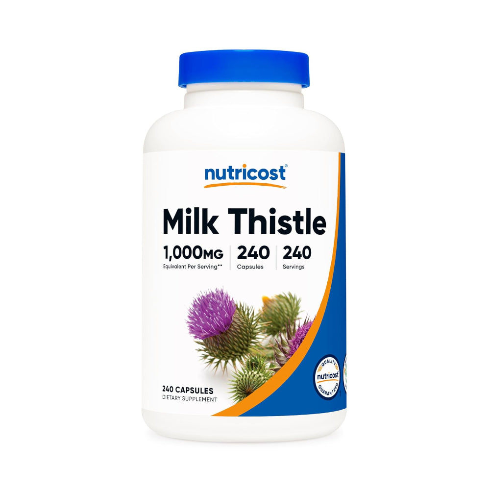 Nutricost Milk Thistle 1,000mg Equivalent, 240 Capsules - 250mg of 4:1 Extract - Vegan, Non-GMO and Gluten Free
