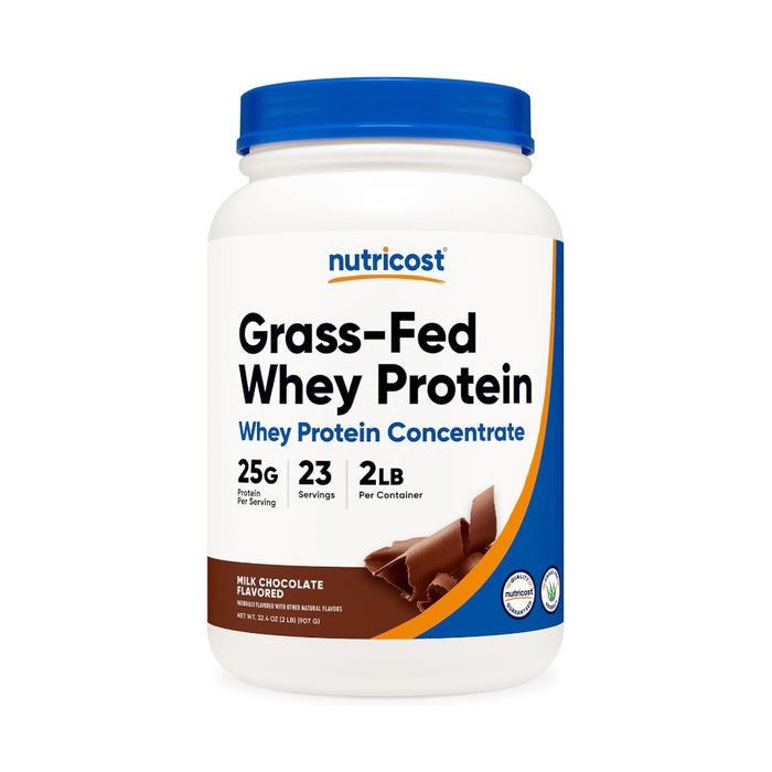 Nutricost Grass-Fed Whey Protein Concentrate 2lb - Undenatured, Non-GMO, Gluten Free