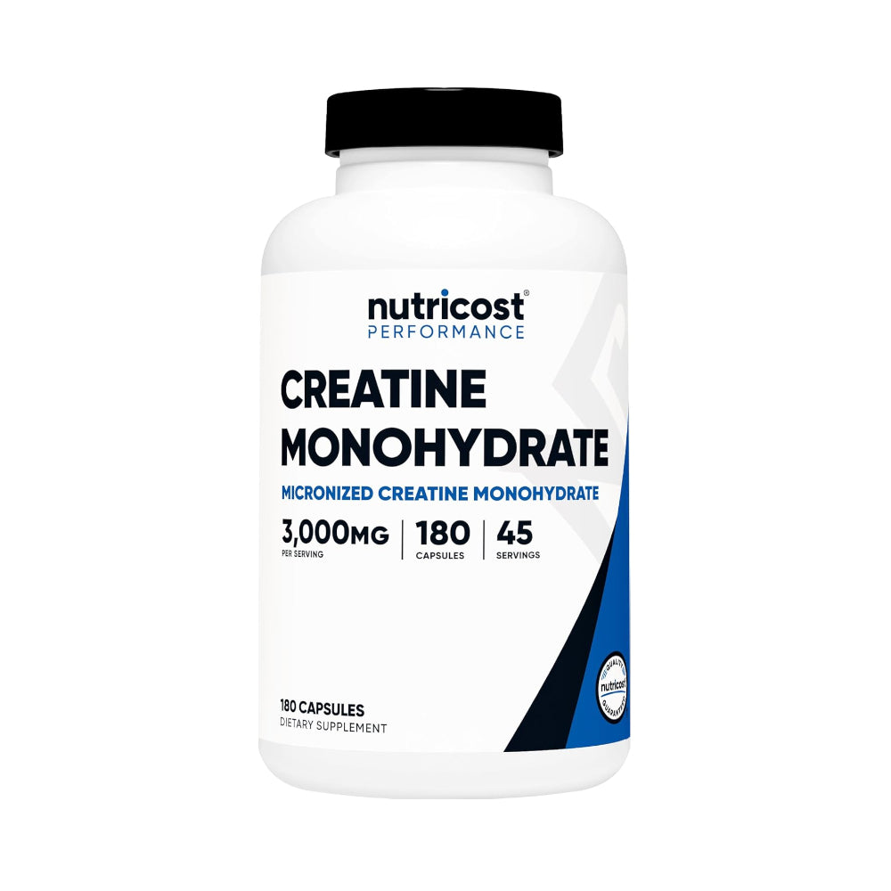 Nutricost Creatine Monohydrate 3000mg - 180 Capsules