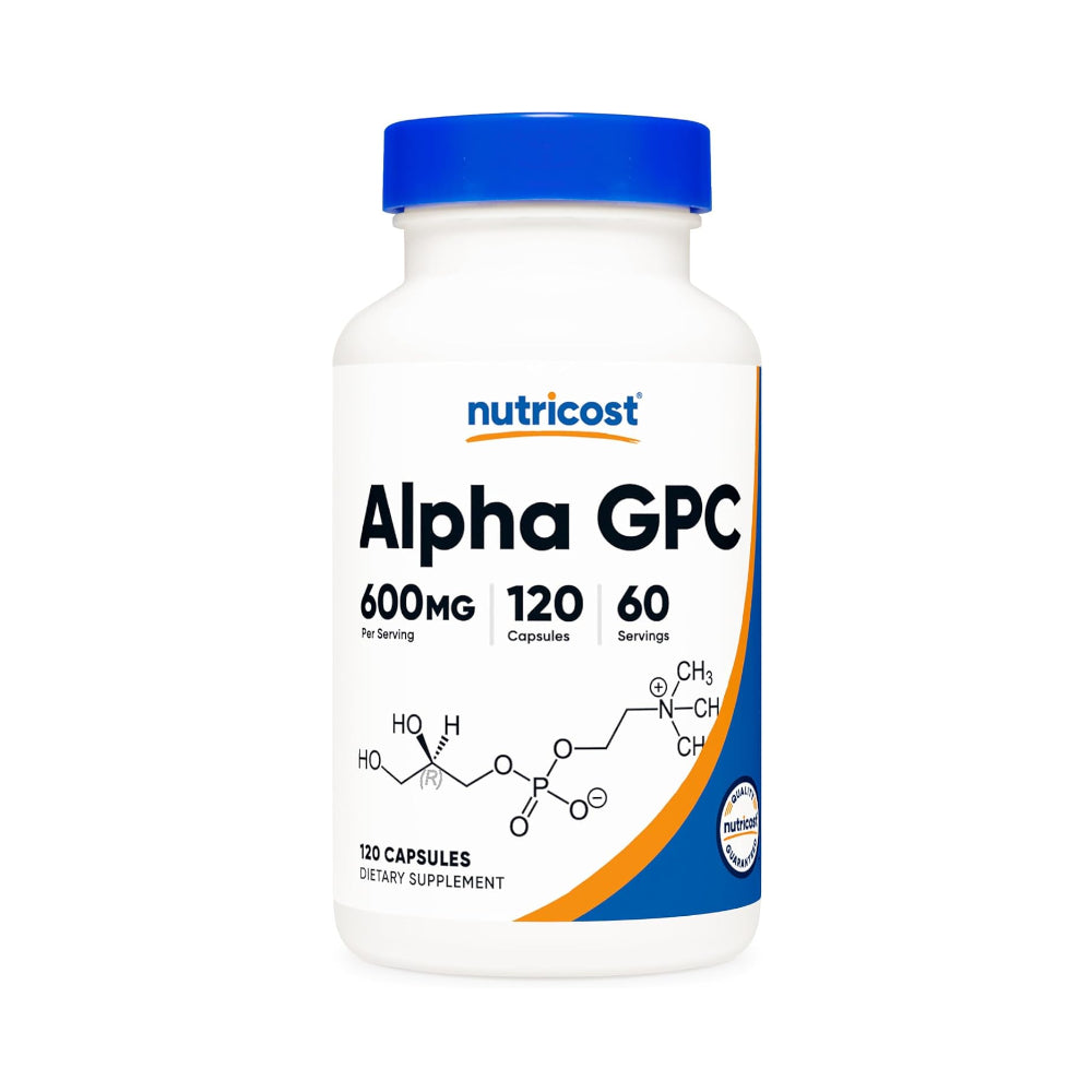 Nutricost Alpha GPC 600mg Capsules - Non-GMO and Gluten Free -  300mg Per Capsule