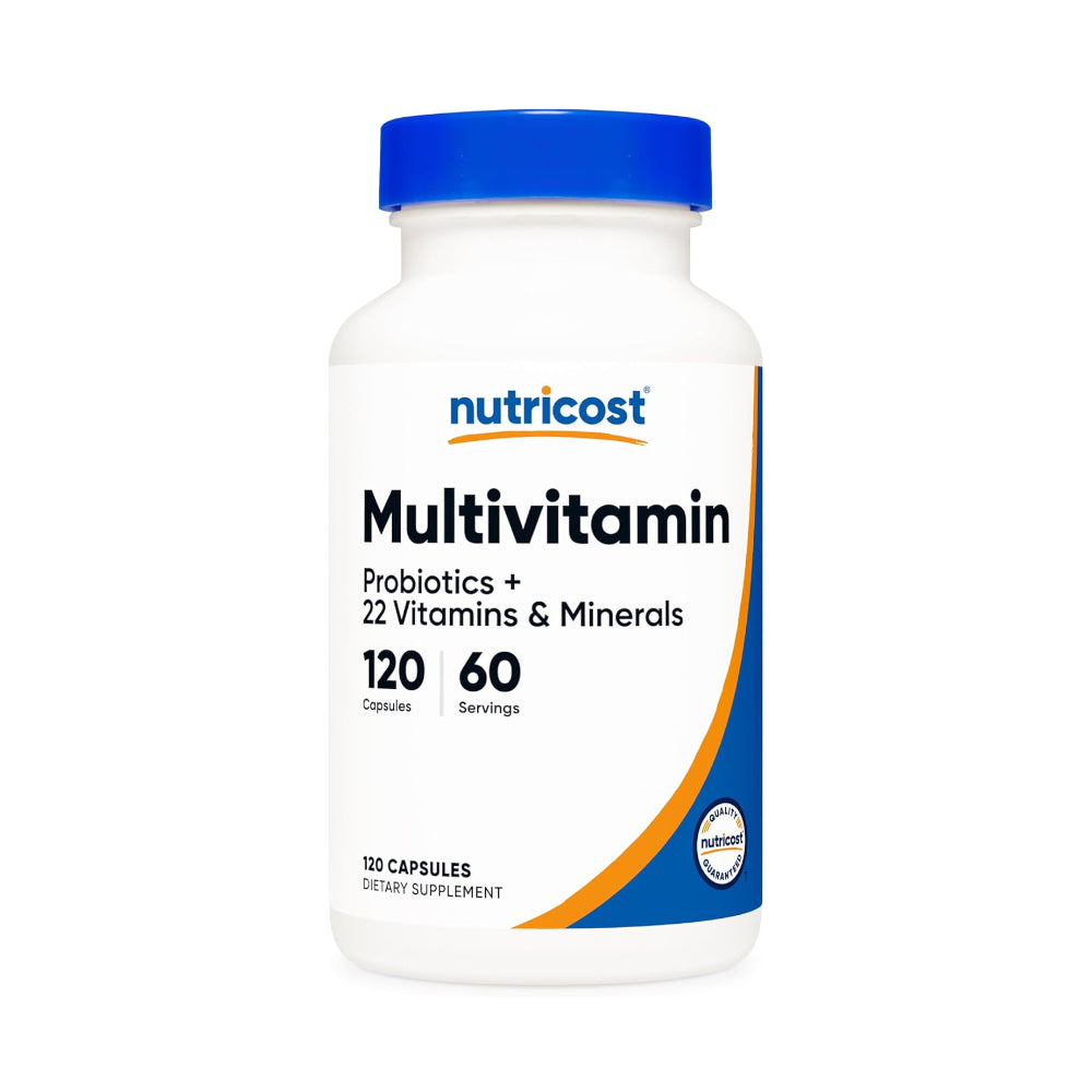Nutricost Multivitamin with Probiotics, 120 Vegetarian Capsules - Packed with Vitamins & Minerals