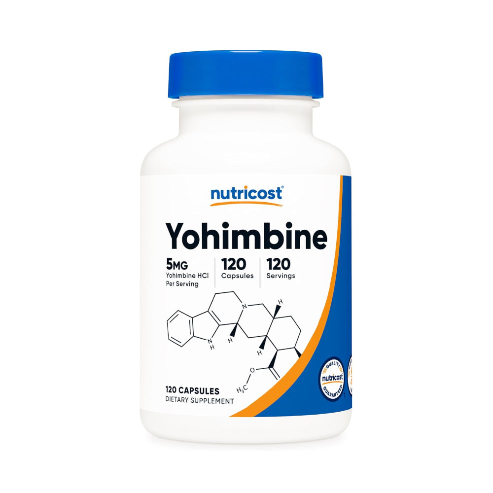 Nutricost Yohimbine HCl 5mg Capsules - Gluten Free and Non-GMO