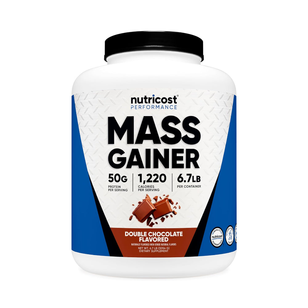 Nutricost Mass Gainer Double Chocolate Flavor, 6.7lb - 50 Grams of Protein Per Serving - Non-GMO & Gluten Free