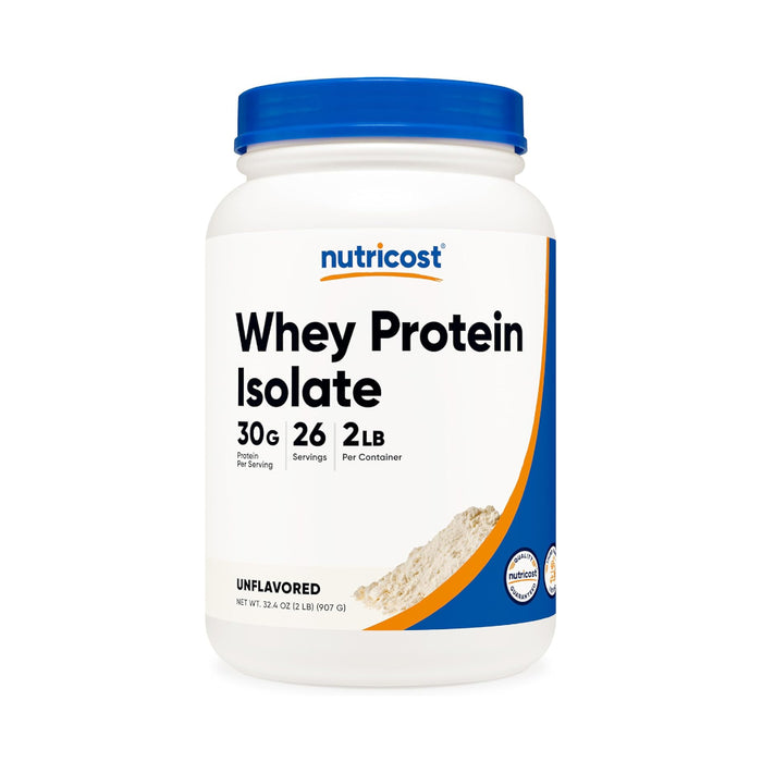 Nutricost Whey Protein Isolate Powder 2lb - Gluten Free & Non-GMO