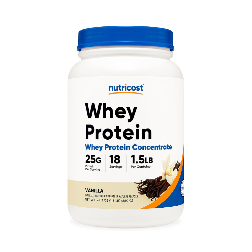 Nutricost Whey Protein Concentrate 1.5lb - 25 Grams of Protein per serving