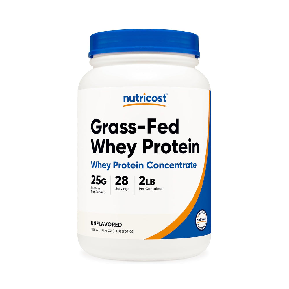 Nutricost Grass-Fed Whey Protein Concentrate 2lb - Undenatured, Non-GMO, Gluten Free