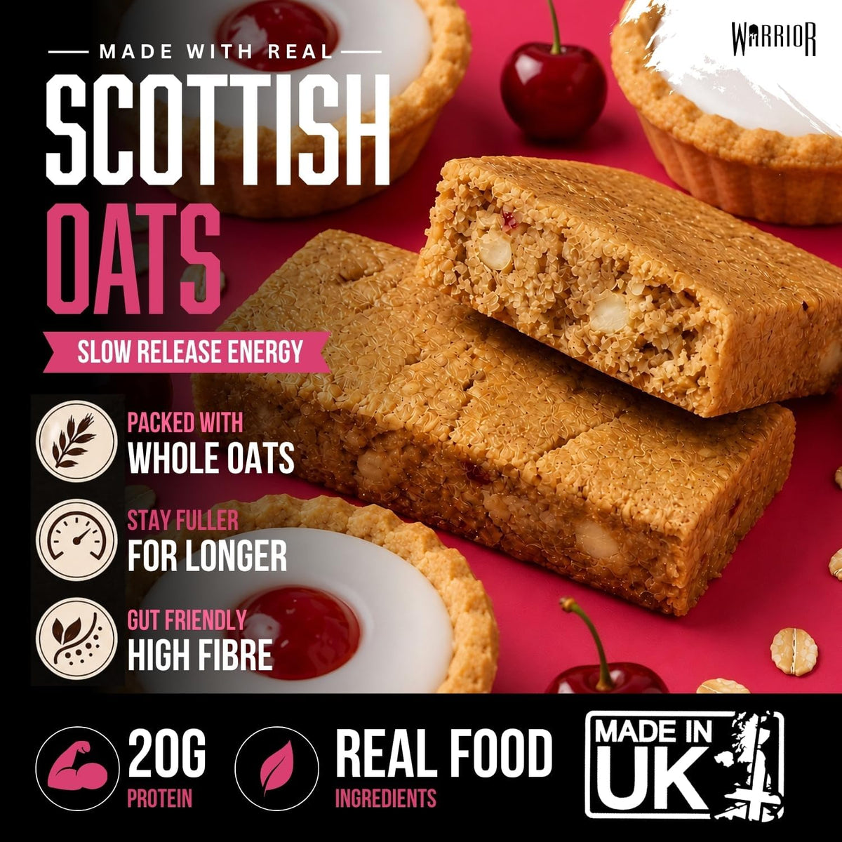 Warrior RAW Protein Bars 75g - Pack of 12