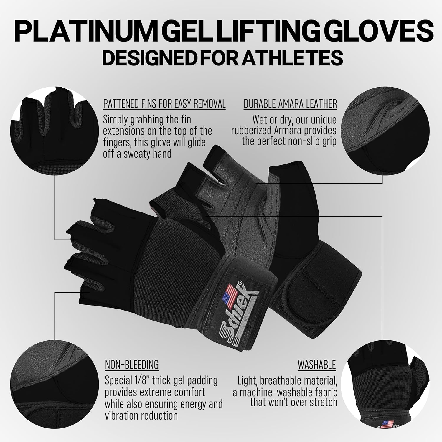 Schiek Model 530 Platinum Series Lifting Gloves