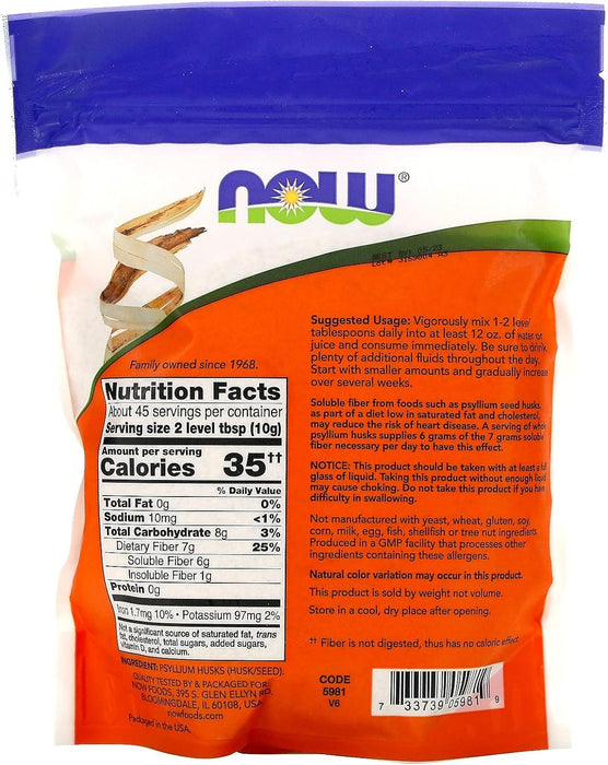 Now Foods Whole Psyllium Husks, 1lb