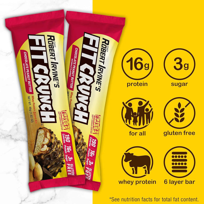 FitCrunch High Protein Baked Bar, 1.62oz (Pack of 9)