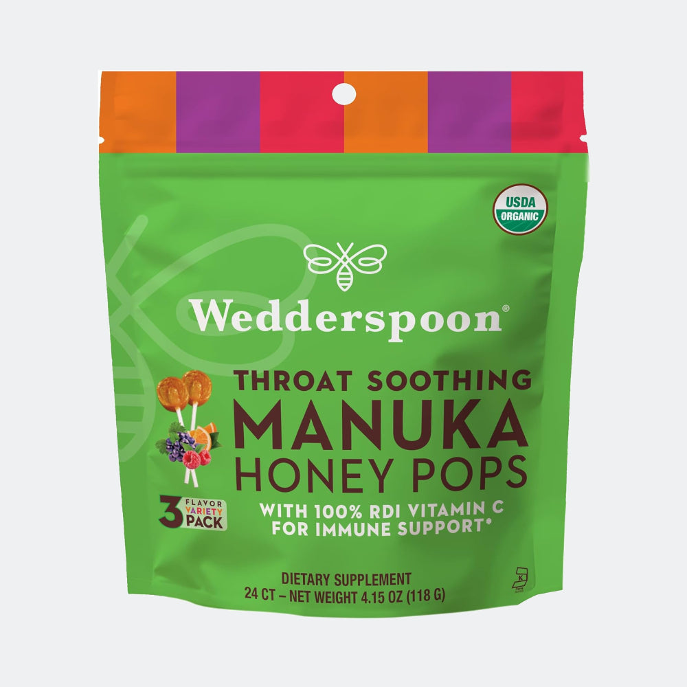 Wedderspoon Organic Manuka Honey Pops For Kids - 24 Count