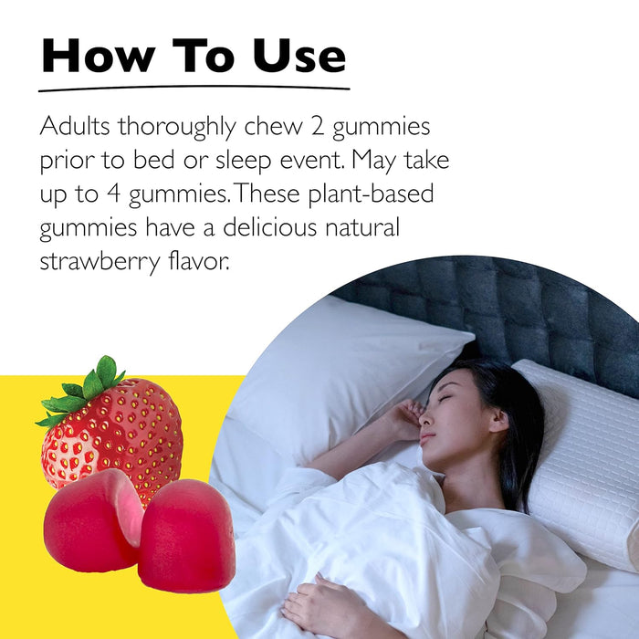 Bach RESCUE PLUS Melatonin Sleep Gummies Strawberry, 60 count - Sleep Aid, Dietary Supplement, Vegan, Gluten-Free