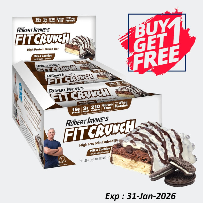 FitCrunch High Protein Baked Bar, 1.62oz (Pack of 9)